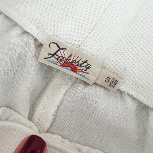 FAHERTY Pull-on Arlie Jogger Pants in White Sz S - Picture 6 of 6